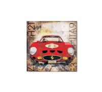 Artopweb CrystalArt 50 x 70 cm | Tableau Plexiglass effet verre brillant, léger et prêt à accrocher | Décoration de la maison Art Design Italien Eco-Friendly - Red car I di Art Studio