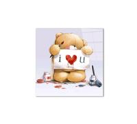 Artopweb CrystalArt 50 x 70 cm | Tableau Plexiglass effet verre brillant, léger et prêt à accrocher | Décoration de la maison Art Design Italien Eco-Friendly - I love u di Art Studio