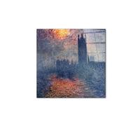 Artopweb CrystalArt 50 x 70 cm | Tableau Plexiglass effet verre brillant, léger et prêt à accrocher | Décoration de la maison Art Design Italien Eco-Friendly - Parliament in London par Monet Claude