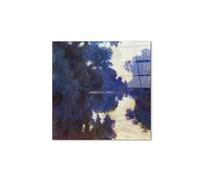 Artopweb CrystalArt 50 x 70 cm | Tableau Plexiglass effet verre brillant, léger et prêt à accrocher | Décoration de maison Art Design Italien Eco-Friendly - Seine in Morning de My Store