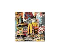 Artopweb CrystalArt 50 x 70 cm | Tableau Plexiglass effet verre brillant, léger et prêt à accrocher | Décoration de la maison Art Design Italien Eco-Friendly - Advertising in New York 2" par Art