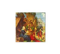 Artopweb CrystalArt 50 x 70 cm | Tableau Plexiglass effet verre brillant, léger et prêt à accrocher | Décoration de la maison Art Design Italien Eco-Friendly - Adoration of the Magi par Albrecht Dürer