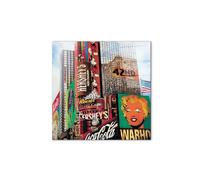 Artopweb CrystalArt 50 x 70 cm | Tableau Plexiglass effet verre brillant, léger et prêt à accrocher | Décoration de la maison Art Design Italien Eco-Friendly - Advertising in New York 1" par Art