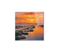 Artopweb CrystalArt 50 x 70 cm | Tableau Plexiglass effet verre brillant, léger et prêt à accrocher | Décoration de la maison Art Design Italien Eco-Friendly - Boats di Art Studio