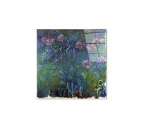 Artopweb CrystalArt 50 x 70 cm | Tableau Plexiglass effet verre brillant, léger et prêt à accrocher | Décoration de la maison Art Design Italien Eco-Friendly - Jewelry lilies par Monet Claude