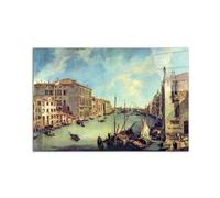 Artopweb CrystalArt 53 × 80 cm Tableau Plexiglass effet verre brillant léger prêt à accrocher décoration maison art design italien écologique Grand Canal at San Vio di Canaletto