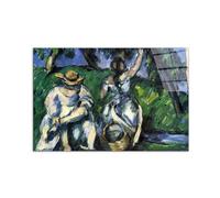 Artopweb CrystalArt 53 × 80 cm Tableau Plexiglass effet verre brillant léger prêt à accrocher décoration maison art design italien écologique - Figures de Cezanne Paul