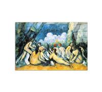 Artopweb CrystalArt 53 × 80 cm Tableau Plexiglass Effet Verre Brillant Léger Prêt à Suspendre Décoration Maison Art Design Italien Eco-Friendly - Grand Bathers I de Cezanne Paul