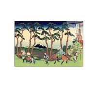 Artopweb CrystalArt 53 × 80 cm Tableau Plexiglass Effet Verre Brillant Léger Prêt à Suspendre Décoration Maison Art Design Italien Eco-Friendly Hodogaya on the Tokaido par Hokusai Katsushika