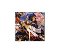 Artopweb CrystalArt 58 × 58 cm Tableau Plexiglass effet verre brillant léger prêt à accrocher décoration maison art design italien écologique - The formation of the Milky Way de Tintoretto