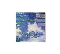 Artopweb CrystalArt 58 × 58 cm Tableau Plexiglass effet verre brillant léger prêt à accrocher décoration maison art design italien écologique - Water lilies. water landscape IV de Monet Claude