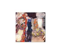 Artopweb CrystalArt 58 × 58 cm Tableau Plexiglass effet verre brillant léger prêt à accrocher écologique - adorn the bride with veil and wreath de Klimt Gustav