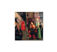 Artopweb CrystalArt 58 × 58 cm Tableau Plexiglass Effet Verre Brillant Léger Prêt à Suspendre Eco-Friendly - Messaline sitting on a throne de Toulouse-Lautrec