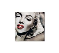 Artopweb CrystalArt 58 x 58 cm Tableau Plexiglass effet verre brillant léger prêt à accrocher décoration maison art design italien écologique - Homage to Marilyn Red and White par Art Studio