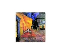 Artopweb CrystalArt 58 x 58 cm Tableau Plexiglass effet verre brillant léger prêt à accrocher décoration maison art design italien écologique - Homage to Van Goigh - Night Café par Art Studio