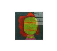 Artopweb CrystalArt 58 x 58 cm Tableau Plexiglass Effet Verre Brillant Léger Prêt à Suspendre Décoration Maison Art Design Italien Eco-Friendly - Homage to Paul Klee - Actor's Mask di Art Studio