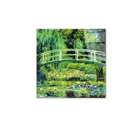 Artopweb CrystalArt 58 x 58 cm Tableau Plexiglass Effet Verre Brillant Léger Prêt à Suspendre Décoration Maison Art Design Italien Eco-Friendly - Homage to Monet - Le Pont Japonais d'Art Studio