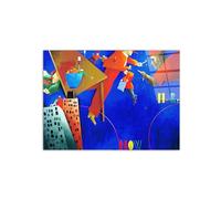 Artopweb CrystalArt 58 x 78 cm Tableau Plexiglass effet verre brillant léger prêt à accrocher décoration maison art design italien écologique - Homage to Emilio - Outremer par Art Studio