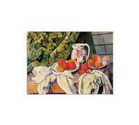 Artopweb CrystalArt 58 x 78 cm Tableau Plexiglass effet verre brillant léger prêt à accrocher décoration maison art design italien écologique - Homage to Cezanne - Still life with fruits