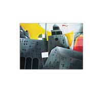 Artopweb CrystalArt 58 x 78 cm Tableau Plexiglass Effet Verre Brillant Léger Prêt à Suspendre Décoration Maison Art Design Italien Eco-Friendly - Homage to Emilio - Italian city I par Art Studio