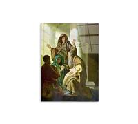 Artopweb CrystalArt 80 × 60 cm Tableau Plexiglass effet verre brillant léger prêt à accrocher décoration maison art design italien écologique - Hannah and Simeon in the temple de Rembrandt