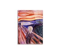 Artopweb CrystalArt 80 × 60 cm Tableau Plexiglass effet verre brillant léger prêt à accrocher décoration maison art design italien écologique - The Scream de Munch Edvard