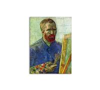 Artopweb CrystalArt 80 × 60 cm Tableau Plexiglass effet verre brillant léger prêt à accrocher décoration maison art design italien écologique - Self-portrait in front easel par Van Gogh Vincent