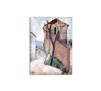 Artopweb CrystalArt 80 × 60 cm Tableau Plexiglass effet verre brillant léger prêt à accrocher décoration maison art design italien écologique - Arbre and House par Modigliani Amedeo