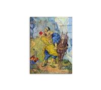 Artopweb CrystalArt 80 × 60 cm Tableau Plexiglass effet verre brillant léger prêt à accrocher décoration maison art design italien écologique - The Good Samaritan de Van Gogh Vincent
