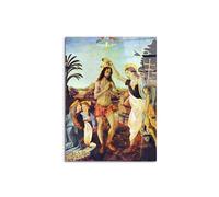 Artopweb CrystalArt 80 × 60 cm Tableau Plexiglass effet verre brillant léger prêt à accrocher décoration maison art design italien écologique - The Baptism of Christ di Da Vinci Leonardo