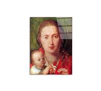 Artopweb CrystalArt 80 × 60 cm Tableau Plexiglass effet verre brillant léger prêt à accrocher décoration maison art design italien écologique - Mary with the carnation par Albrecht Dürer