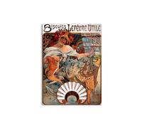 Artopweb CrystalArt 80 × 60 cm Tableau Plexiglass effet verre brillant léger prêt à accrocher décoration maison art design italien écologique - Buscuits Lefevre-Utile de Mucha Alphonse