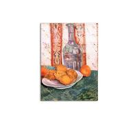 Artopweb CrystalArt 80 × 60 cm Tableau Plexiglass effet verre brillant léger prêt à accrocher écologique - Still life with bottle and lemons on a plate par Van Gogh Vincent