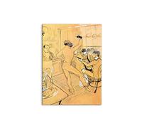 Artopweb CrystalArt 80 × 60 cm Tableau Plexiglass Effet Verre Brillant Léger Prêt à Suspendre Décoration Maison Art Design Italien Eco-Friendly Chocolat Danse de Toulouse-Lautrec