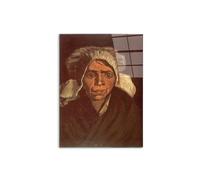 Artopweb CrystalArt 80 × 60 cm Tableau Plexiglass Effet Verre Brillant Léger Prêt à Suspendre Décoration Maison Art Design Italien Eco-Friendly - Peasant Woman de Van Gogh Vincent