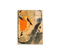 Artopweb CrystalArt 80 × 60 cm Tableau Plexiglass Effet Verre Brillant Léger Prêt à Suspendre Décoration Maison Art Design Italien Eco-Friendly - Jane Avril de Toulouse-Lautrec
