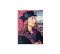 Artopweb CrystalArt 80 × 60 cm Tableau Plexiglass Effet Verre Brillant Léger Prêt à Suspendre Décoration Maison Art Design Italien Eco-Friendly - Portrait of Hans Tucher par Albrecht Dürer