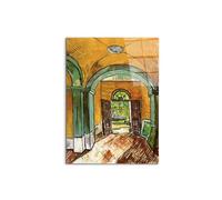 Artopweb CrystalArt 80 × 60 cm Tableau Plexiglass Effet Verre Brillant Léger Prêt à Suspendre Eco-Friendly - The Entrance Hall of Saint-Paul Hospital de Van Gogh Vincent