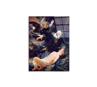 Artopweb CrystalArt 80 × 60 cm Tableau Plexiglass Effet Verre Brillant Léger Prêt à Suspendre Eco-Friendly - The angel prevents the sacrifice of Isaac de Rembrandt