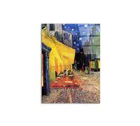 Artopweb CrystalArt 80 × 60 cm Tableau Plexiglass Effet Verre Brillant Léger Prêt à Suspendre Eco-Friendly - The Cafe Terrace on the Place du Forum Arles at Night par Van Gogh Vincent