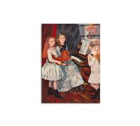 Artopweb CrystalArt 80 × 60 cm Tableau Plexiglass Effet Verre Brillant Léger Prêt à Suspendre Eco-Friendly - Portrait of the daughters of Catulle Mendeì ?s-at the piano de Renoir Pierre-Auguste
