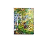 Artopweb CrystalArt 80 × 60 cm Tableau Plexiglass Effet Verre Brillant Léger Prêt à Suspendre Eco-Friendly - Young man in the forest of Fontainebleau par Renoir Pierre-Auguste