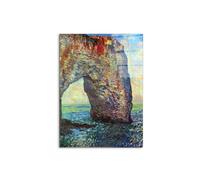 Artopweb CrystalArt 80 × 60 cm Tableau Plexiglass Effet Verre Brillant Léger Prêt à Suspendre Eco-Friendly - The Rocky cliffs of Eì ?tretat (La Porte man) II de Monet Claude