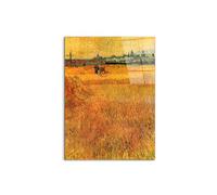 Artopweb CrystalArt 80 × 60 cm Tableau Plexiglass Effet Verre Brillant Léger Prêt à Suspendre Eco-Friendly Arles View from the Wheat Fields par Van Gogh Vincent