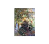 Artopweb CrystalArt 80 × 60 cm Tableau Plexiglass Effet Verre Brillant Léger Prêt à Suspendre Eco-Friendly Camille in the Garden of the house in Argenteuil par Monet Claude