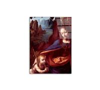Artopweb CrystalArt 80 × 60 cm Tableau Plexiglass Effet Verre Brillant Léger Prêt à Suspendre Eco-Friendly - Madonna in the rock cave detail de Da Vinci Leonardo