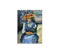 Artopweb CrystalArt 80 x 60 cm Tableau Plexiglass effet verre brillant léger prêt à accrocher décoration maison art design italien écologique fille avec poupée de Cezanne Paul
