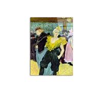 Artopweb CrystalArt 80 x 60 cm Tableau Plexiglass effet verre brillant léger prêt à accrocher décoration maison art design italien écologique - The clowness de Toulouse-Lautrec