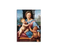Artopweb CrystalArt 80 x 60 cm Tableau Plexiglass effet verre brillant léger prêt à accrocher décoration maison art design italien écologique madonna aldobrandini di Sanzio Raffaello