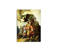 Artopweb CrystalArt 80 x 60 cm Tableau Plexiglass effet verre brillant léger prêt à accrocher décoration maison art design italien écologique Prophet Balaam and the donkey de Rembrandt